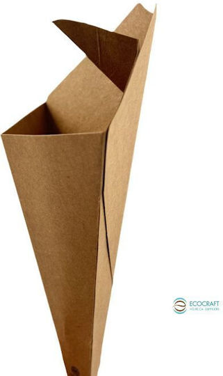 Kraft Χάρτινος Κώνος Πατάτας Kraft 9x16.2x22.5εκ.