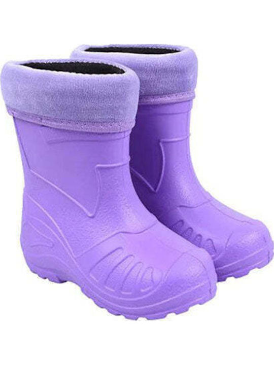 Kids Wellies Wellingtons with Internal Lining Purple