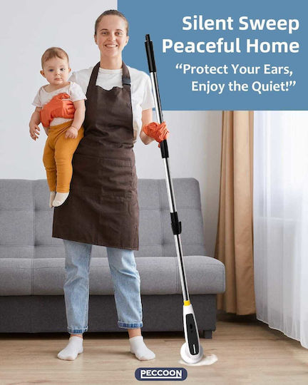 Electric Cleaning Brush Bathroom Adjustable Handle White Adjustable Handle