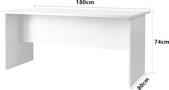 Computer Büro Holz White 180x80x74cm