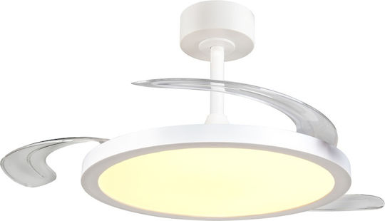 Trio Lighting Kasfjord 106cm Ceiling Fan with Light Fixture White