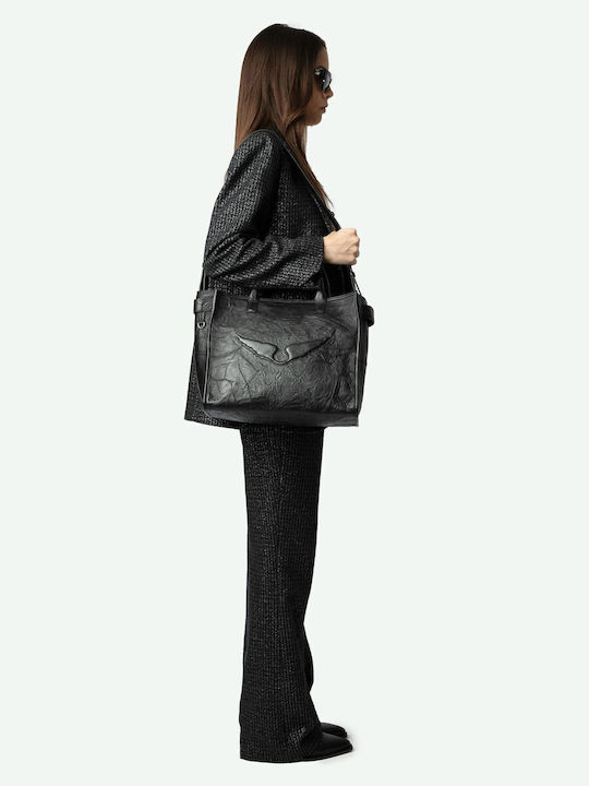 Zadig & Voltaire De piele Geantă de damă Tote De mână Neagră