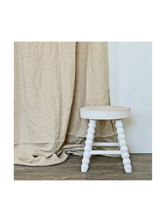 Lemn Scaun de Grădină Alb 1buc 37x37x45cm