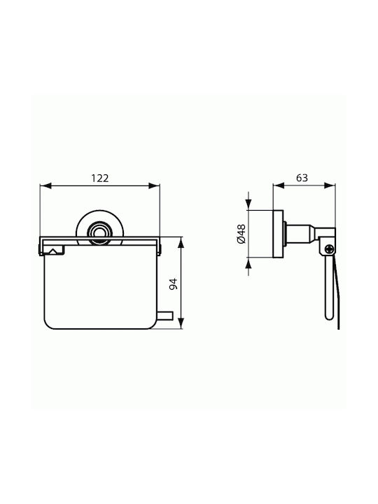Ideal Standard Papierhalter Schwarz