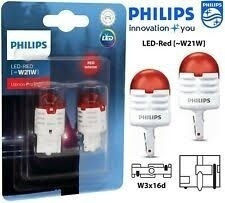 Philips Lamps Car & Motorcycle Ultinon Pro3000 SI T20 / T25 / W21W LED Red 12V 2pcs