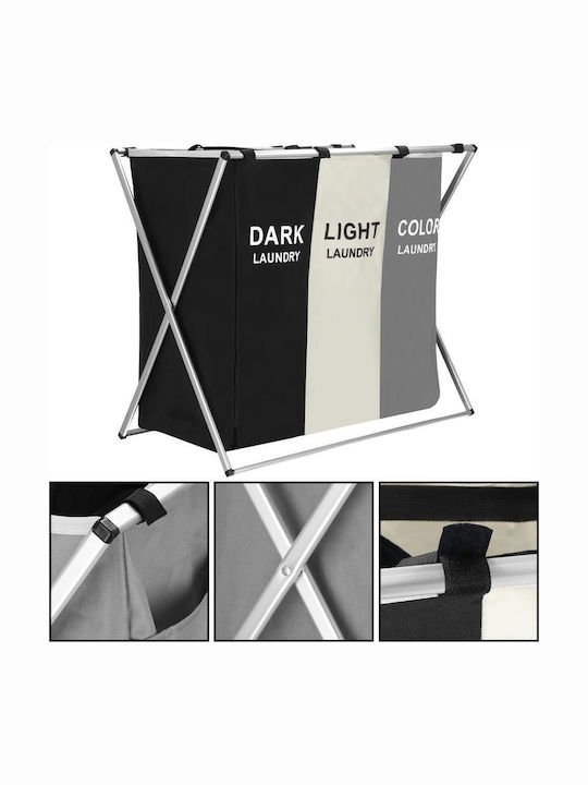 Sersimo Stoff Wäschekorb 146lt 68x40x60cm Weiß