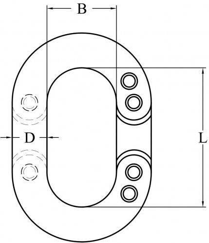 Link De Conexiune Lanț Inox 12mm Douglas Marine 29.fn.0202801