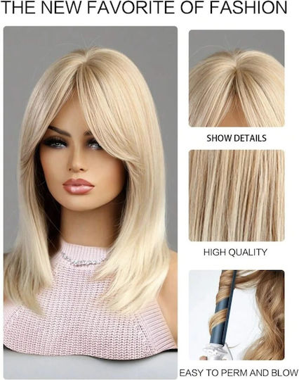 Hair Duty Περούκα με Συνθετική Τρίχα σε Ξανθό Χρώμα 40cm