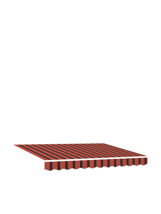 vidaXL Terrace Wall Tent with LED Light Orange 3.5x2.5cm