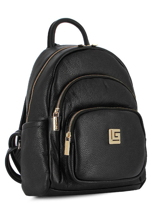 Leather Women's Bag Backpack Black