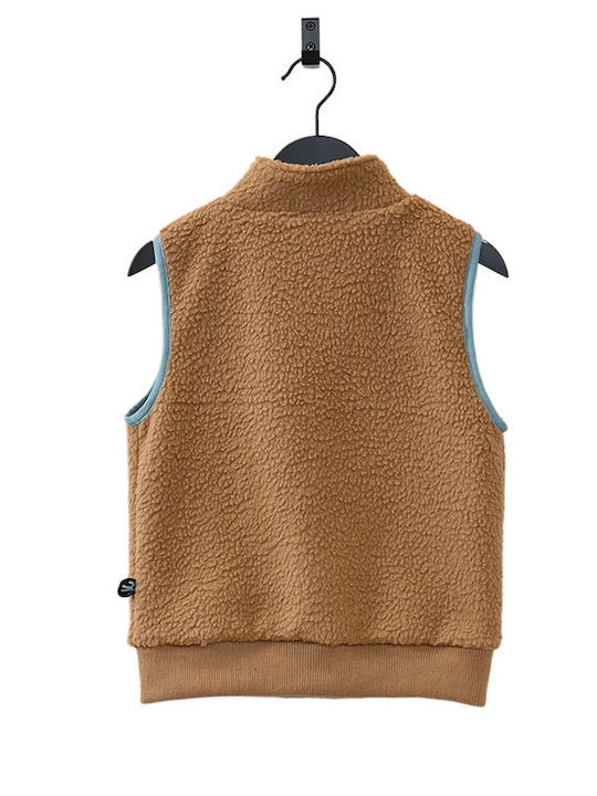 Kinderstrickjacke Fleece Brown