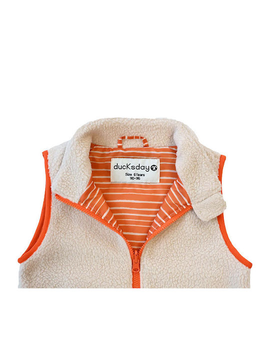 Kinderstrickjacke Fleece Ecru