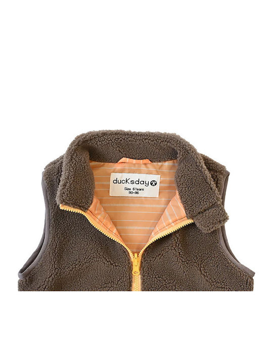 Kinderstrickjacke Fleece Grey