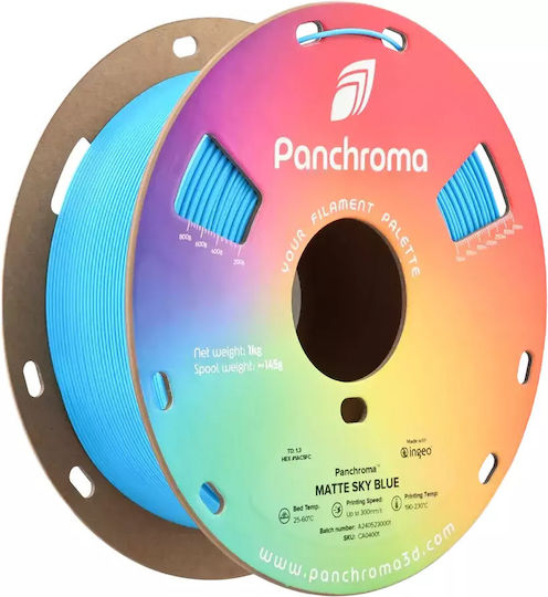 Filament Pentru Imprimante 3D PLA Mat Mat Panchroma 1.75mm Albastru Ceresc 1 Bucată (Bobină)