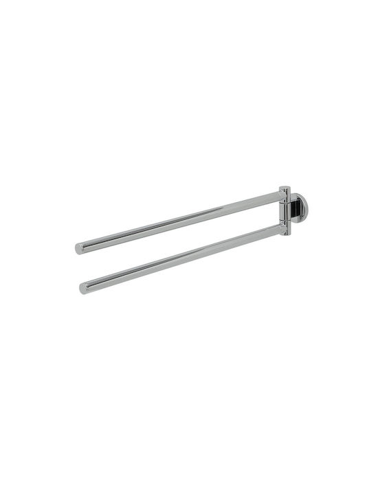 TIGER Ράγα Μπάνιου Διπλή Επιτοίχια με Βίδες ​4.9x45.3cm Ασημί