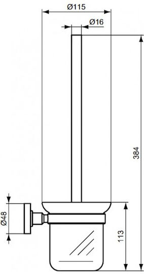 Ideal Standard Plastic Toilet Brush Black