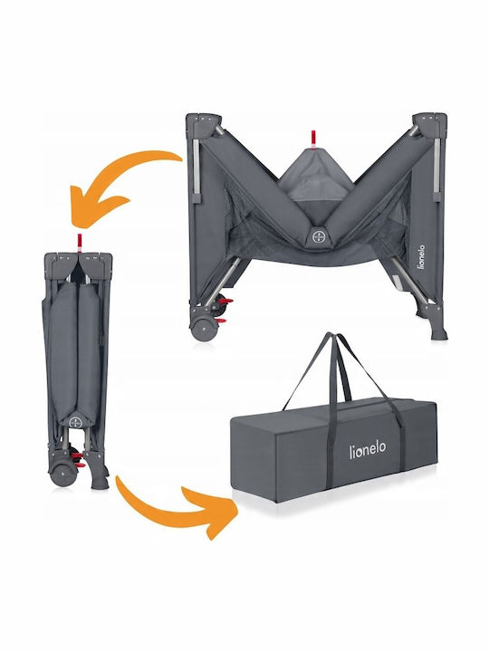 Lionelo Ellen Playpen 2 Levels with Mattress Gray