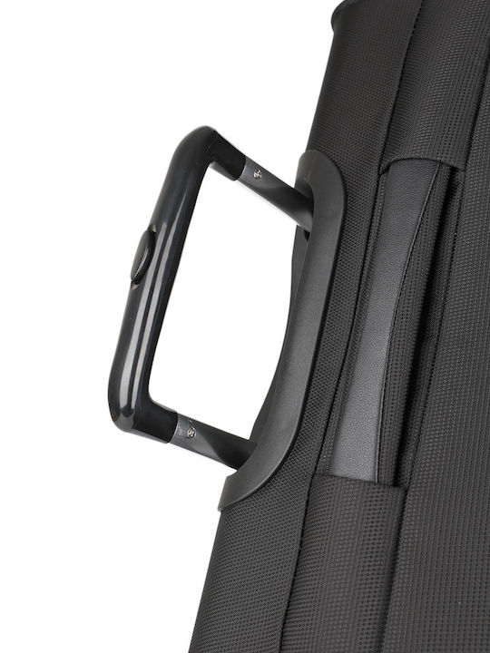 Calvin Klein Gala Valiză De Călătorie Medie Din Material Textil Neagră Cu 4 Roți Înălțime 66 Cm