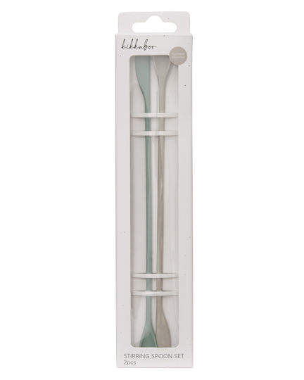 Kikka Boo Baby Set with Spoons with Temperature Indicator made of Silicone Green 2pcs