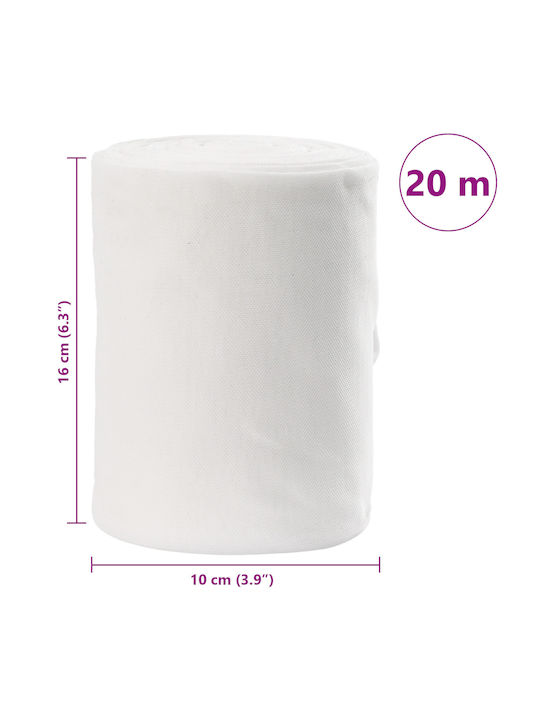 vidaXL Ύφασμα για Ρούχα 12x12εκ. Λευκό
