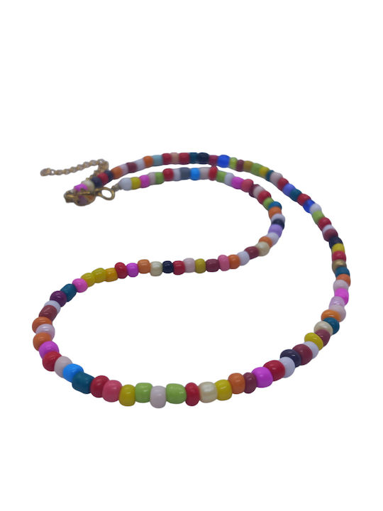 Necklace "Color Pop" Multicolored Seed Beads – Funky Look – Starkids Mall Jlr119