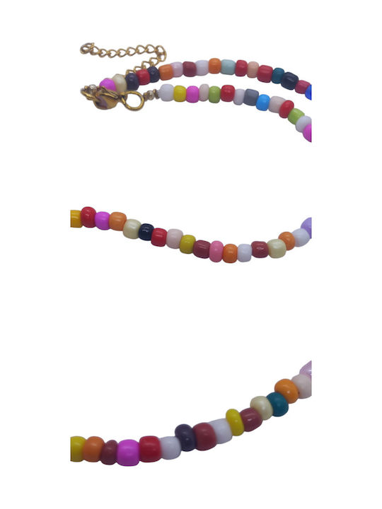 Necklace "Color Pop" Multicolored Seed Beads – Funky Look – Starkids Mall Jlr119