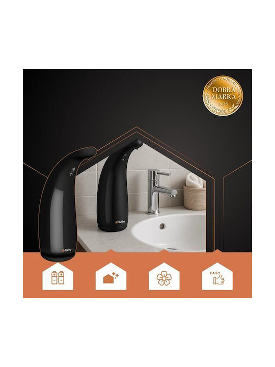 Ruhhy Spender Küche Porzellan mit automatischem Spender Schwarz 300ml