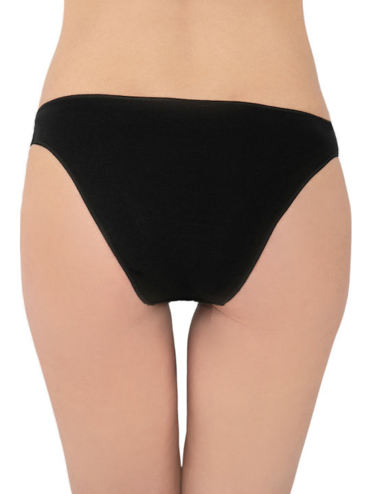 Βαμβακερά Γυναικεία Slip 3Pack Μαύρα