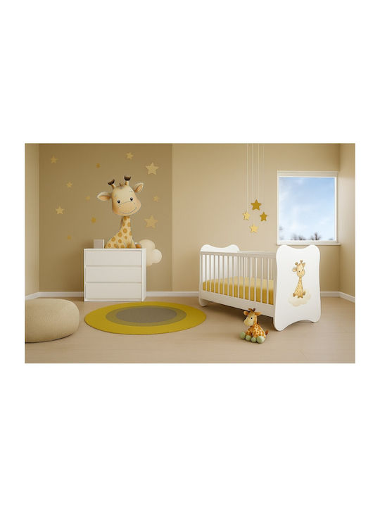 Apollon Baby Dresser with 3 Drawers White 100x50x75cm