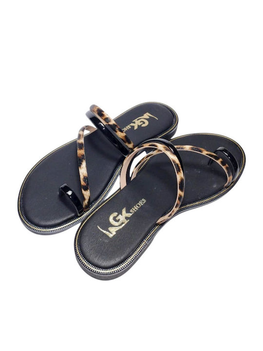 Women's Flat Sandals in Black Color