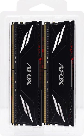 Afox Black Heatsink DDR4 32GB RAM με 2x16GB Modules και Ταχύτητα 3200 για Desktop