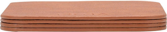 Estia Allure Σουβέρ Πλαστικό Καφέ 10x10cm 4τμχ