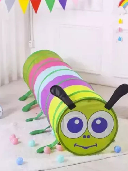 Foldable Children's Tunnel Total Length 165cm Multicolored Caterpillar Kruzzel 23926