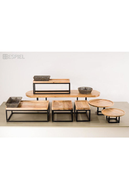 Espiel Wooden Rectangular Serving Tray in Beige Color 53x32.5x3cm AKB203 1pcs