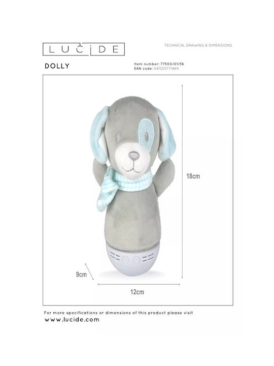 Lucide Lightning Kinder Dekorative Lampe Gray 18x12x9εκ.