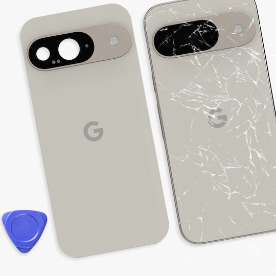 Google Rear Window Google Pixel 9 Original Service Pack Weiß