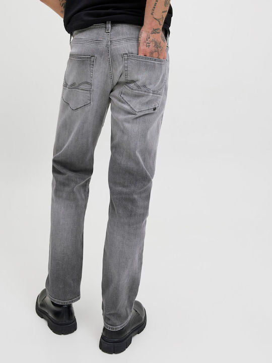 Mike Men's Elastic Jeans Pants with Regular Tapered Fit Black