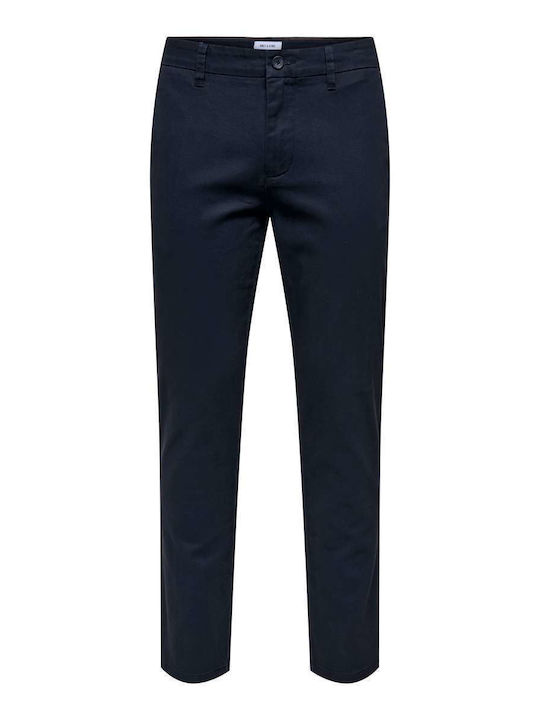 Παντελόνι Chino Ελαστικό σε Slim Εφαρμογή Dark Navy / Blue