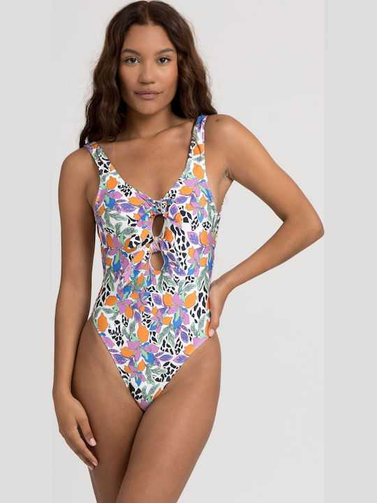 One Piece Swimsuit Floral Multicolour