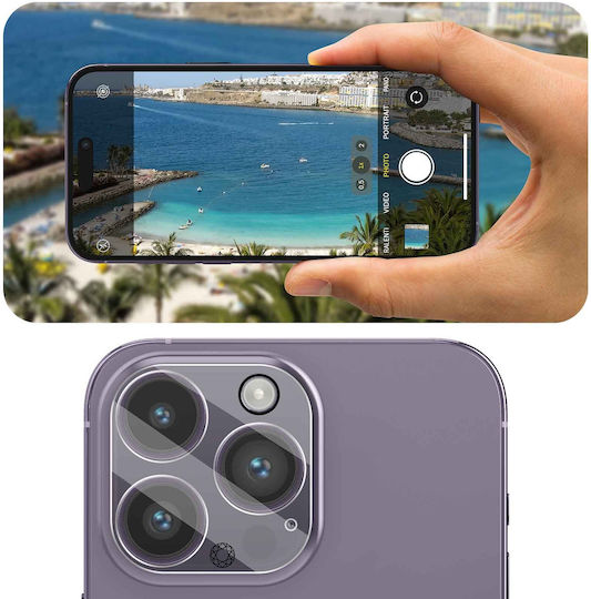 Стъклен протектор за камера iPhone 14 Pro 14 Pro Max Force Glass Прозрачен