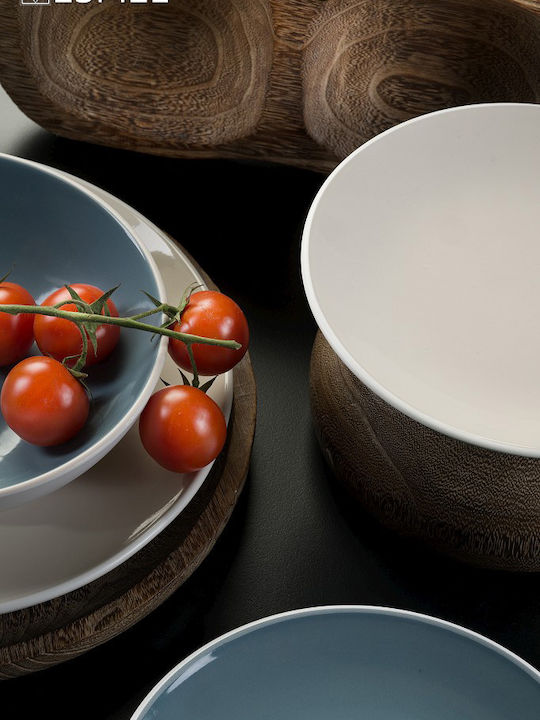 Espiel Oslo Plate Shallow Ceramic Gray with Diameter 27cm