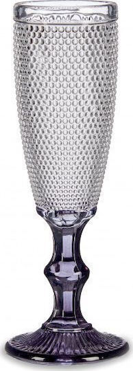 Vivalto Glas Champagner aus Kristall Anthracite Kelch 185ml