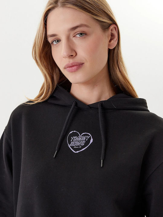 Women's Sweatshirt Hooded Black