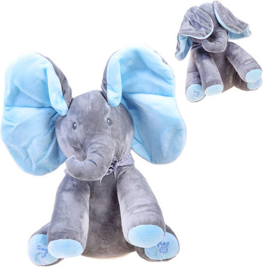 Interactive Plush Elephant Mascot Elephant Covers Its Eyes Sings Za3112