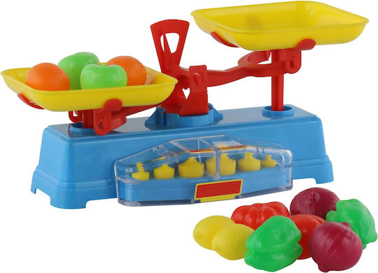 Polesie Kinderhaushaltsgerät Waage mit Früchten 12Stück