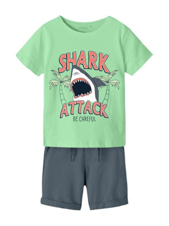 Kids' Set with Shorts Summer 2pcs Green