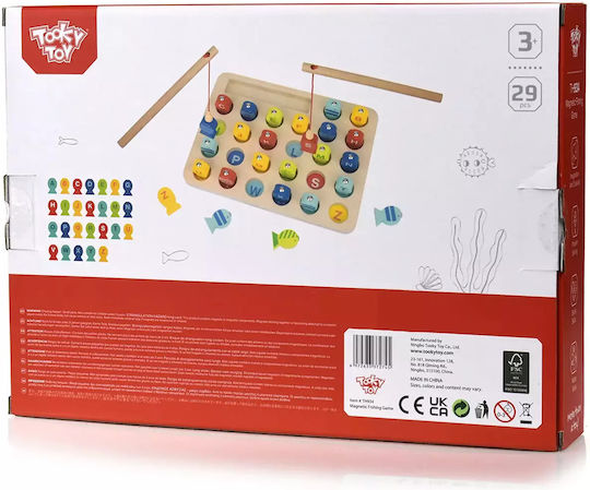 Tooky Toys Fishing Toy Fishing Game made of Wood for 36++ Months