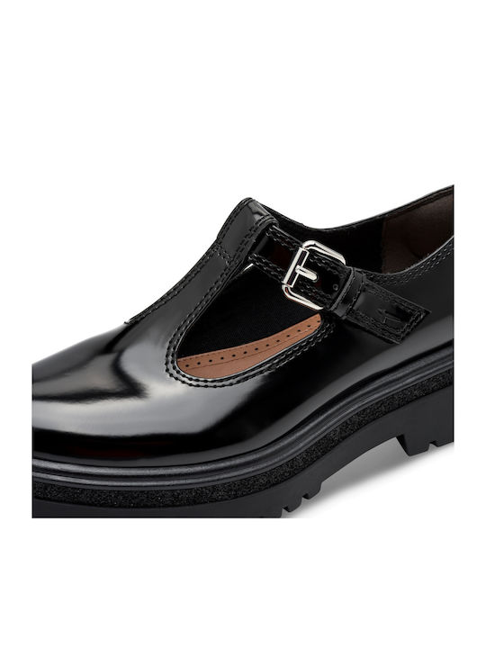Patent Leather Women's Loafers in Black Color