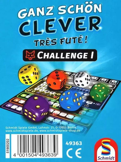Επέκταση Παιχνιδιού Ganz Schön Clever: Challenge I 8+ Ετών (GER) Schmidt Spiele