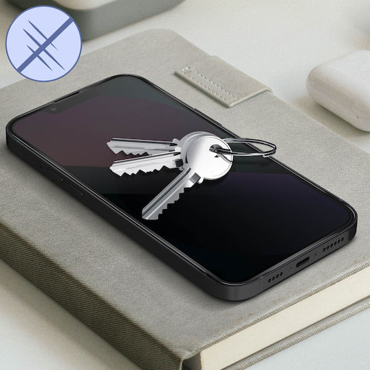Folie Protectie Telefon Iphone 13 Mini 9h Margine Bevelata Akashi Contour Negru